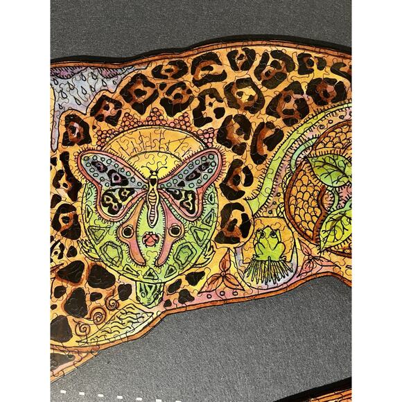Liberty Puzzles Classic Wooden Jigsaw Puzzle | Jaguar by artist Sue Coccia | EUC - Picture 5 of 7